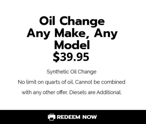$39.95 Oil Change
